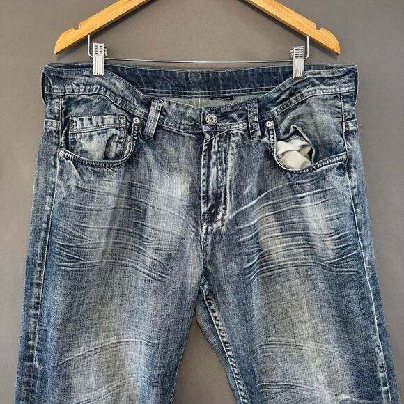 Buffalo By David Bitton Jeans 2000s Style Mens Size 38x29 Light Wash Blue - Picture 3 of 11
